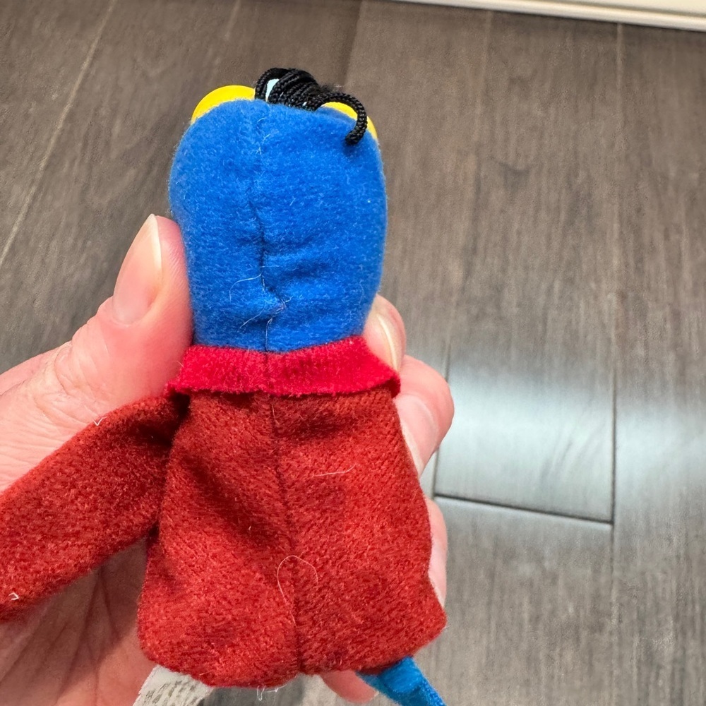 VINTAGE The Muppets Gonzo Red and Blue Stuffed Animal Toy Finger Puppet Kids - Picture 5 of 7